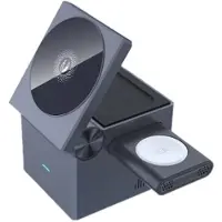 XO wireless charging station 3in1 CX027 QI2 15W, black