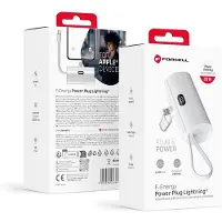 Forcell F-ENERGY Power Plug F5K3, 5000 mAh, Power Delivery, Quick Charge 3.0, 20 W, Weiß