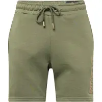 Alpha industries Shorts "Alpha Puff Print Short", Herren, Gr. 3XL, Normalgrößen, grün (schwarz olive), Obermaterial: 80% Baumwolle, 20% Polyester, Hosen Shorts