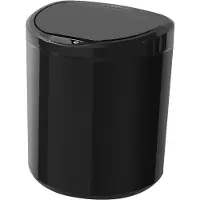 Rijoka Sensor Mülleimer 8L – Kunststoff – Soft Close – Fingerabdruck frei – Modern Design - Schwarz