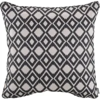 Hock Dekokissen H.O.C.K. "Vigo", schwarz (schwarz, bedruckt), B:50cm H:10cm L:50cm, Polyester, Dekokissen_Sitzkissen_Kissenhüllen, Dekokissen, im Rautendesign, Kissenhülle mit Füllung, 1 Stück