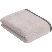 Bugatti Badetuch "Prato", grau (light grau), B:67cm L:140cm, Walkfrottier, Obermaterial: 100% Baumwolle, Handtücher, Badetuch, Uni Farben, mit melierter Optik im Saum