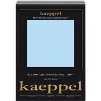 Kaeppel Spannbettlaken "Single Jersey Mako Elasthan", blau (hellblau), L:200cm, Jersey-Elasthan, Obermaterial: 97% Baumwolle, 3% Elasthan, Bettlaken, Spannbettlaken, aus 97% Baumwolle und 3% Elasthan