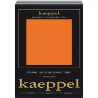 Kaeppel Spannbettlaken "Single Jersey Mako Elasthan", orange, L:200cm, Jersey-Elasthan, Obermaterial: 97% Baumwolle, 3% Elasthan, Bettlaken, Spannbettlaken, aus 97% Baumwolle und 3% Elasthan