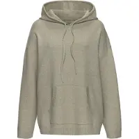 Elbsand Hoodie , Damen, Gr. 32/34, grün (oliv meliert), Feinstrick, Obermaterial: 50% Viskose (LENZING), 28% Polyester, 22% Polyamid, meliert, unifarben, Sweatshirts Hoodie, aus hochwertigen Strick