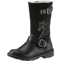 Lurchi Mädchen Stiefeletten/ Winterstiefel HEIDI Schwarz Leder-Mix Größe: 31