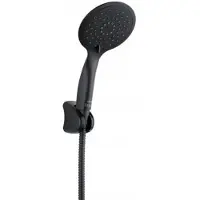 Kuchinox Punktduschset, Duschset schwarz, Brauseset mit Wandhalter