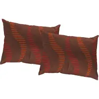 Wirth Dekokissen "LUPARA" Gr. 1, rot (rot, gemustert), B:40cm L:40cm, Baumwolle, Polyester, Dekokissen_Sitzkissen_Kissenhüllen, Dekokissen, Kissenhülle ohne Füllung, 2 Stück
