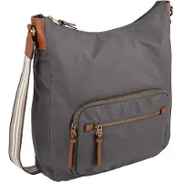 Camel active Bari Damen Hobo Bag Schultertasche Mittelgroß Grau