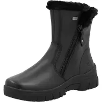 Remonte Damen Winterstiefeletten Schwarz Glattleder wasserfest Größe: 39