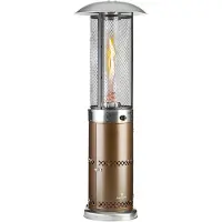 Blumfeldt Goldflame Deluxe Terrassenheizstrahler 36.000BTU/11kW mobil Edelstahl Bronze-Metallic