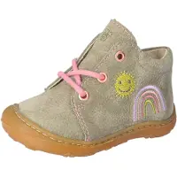 Ricosta Kinder Schnürschuh oliv mit Regenbogen und Sonne 19