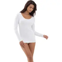 Mey Shirt langarm Serie Cotton Pure Weiss | Größe 42