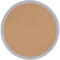 Carpetfine Sisalteppich "Sisal", rund, 5 mm Höhe, mit farbiger Bordüre, Anti-Rutsch Rückseite