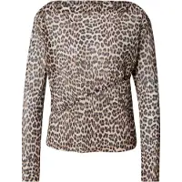 Rich & royal Plissee Mesh Longsleeve Recycled Caffee Latte Größe: S | Longsleeves Outlet | Damen