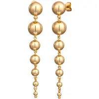 Elli Paar Ohrhänger "Ohrringe Ohrstecker Kugel Modern Silberfarben" Gr. 67, gold, Ohrringe, Damen, 67, ohne Stein, Messing, Paar Ohrhänger