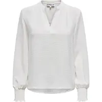 ONLY "ONLMETTE V-NECK LS SMOCK TOP NOOS WVN" Kunstfaser, regular fit