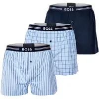 BOSS für Herren. 50480034 3er-Pack gewebte Boxershorts blau, marineblau (L), Homewear, Baumwolle