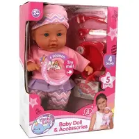 My Beautiful Dolls Room Mutter Liebe Babypop 31 Cm + Zubehör + Geluid