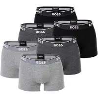 BOSS Boxershorts "Boxershort Trunk 3P Power 6er Pack", Herren, Gr. XL, grau, Obermaterial: 95% Baumwolle CO. 5% Elasthan EL., Unterhosen Boxershorts
