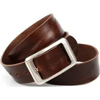 Anthoni Crown Ledergürtel , Damen, Gr. 100, braun, Leder, unifarben, Gürtel Ledergürtel, mit grober Oberflächennarbung