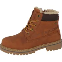 Tom Tailor Winterboots , Jungen, Gr. 40, Warmfutter, braun (braun, dunkelbraun), Lederimitat, Textil, Schuhe Winterboots, mit weich abgepolstertem Schaftrand