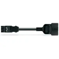 Wago Eca Adapterkabel Mit Schuko-Stecker 2M Schwarz - 771-9993/406-201