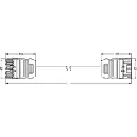 Wago Vorab Montiertes 5-Pole Kabel Mit Steckdose Und Stecker CCA - 771-9385/066-301