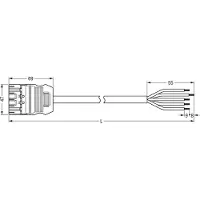 Wago Vorgemontiertes B2ca Kabel 5G 1.5mm² Blau 4M - 771-9285/216-402
