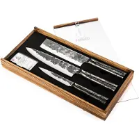 Forged Brute, Messer-Set, Stahl, Stahl, Schwarz, Schwarz, 12,5 cm