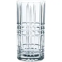 Nachtmann Longdrinkglas "Square", transparent, B:7,7cm H:15,1cm Ø:7,7cm, Kristallglas, Trinkgefäße, Longdrinkglas, Made in Germany, 445 ml, 4-teilig