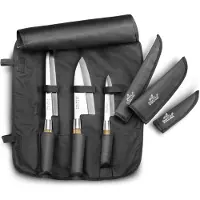 Lion Sabatier Set mit 3 japanischen messern mit edelstahlzwinge und zebrano-griff 977002