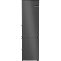 Bosch Kühl-/Gefrierkombination, Energieeffizienz: B, silber (gebürsteter schwarzer stahl anti fingerprint), B:60cm H:203cm T:66,5cm, Kühlschränke, Kühl-/Gefrierkombination