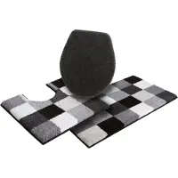 Grund Badematte "Mosaik, Badvorleger, Badezimmer Teppich, sehr weich" Gr. 11, grau, H:20mm, Kunstfaser, Badematten, Badematte, angenehm weich, auch als 3 teiliges Set erhältlich, Made in Europe