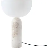 New Works Tischleuchte Kizu Large, beige, Marmor, E27