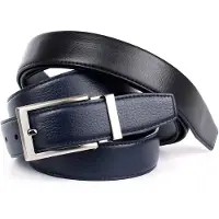 Anthoni Crown Ledergürtel , Herren, Gr. 90, schwarz (dunkelblau, schwarz), Leder, unifarben, Gürtel Ledergürtel, Wendegürtel in dunkelblau und schwarz