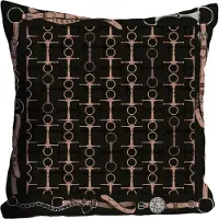 Queence Dekokissen "»Pferdetrense«", bunt (bunt, bedruckt), B:40cm L:40cm, Polyester, Dekokissen_Sitzkissen_Kissenhüllen, Dekokissen, Kissenhülle ohne Füllung, 1 Stück