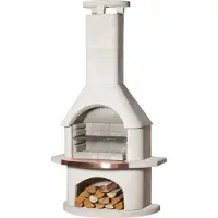 Buschbeck Grillkamin 'Venezia', weiß, Höhe ca. 206 cm