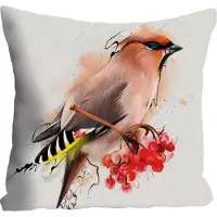 Queence Dekokissen "Vogel", Kissenhülle ohne Füllung, 1 Stück