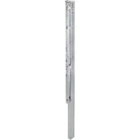 Alberts Zaunpfosten Doppelstabmattenzaun inkl. Flacheisen, feuerverzinkt zum Einbetonieren, Länge: 1750 mm für Mattenhöhe: 1200 mm Pfostenstärke: 60 x 40 mm