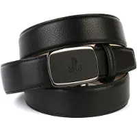 Anthoni Crown Ledergürtel , Damen, Gr. 105, schwarz, Leder, unifarben, Gürtel Ledergürtel, mit Anker-Logo, Ton in Ton Steppung