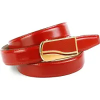 Anthoni Crown Ledergürtel 2,4 cm femininer Ledergürtel in rot