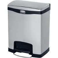 Rubbermaid 1901985, 30 l, Rechteckig, Metall, Kunststoff, Schwarz, Grau, Terrasse, Kunststoff