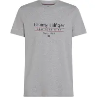 Tommy Hilfiger T-Shirt "HILFIGER CENTER STACK TEE" mit großem Schriftprint