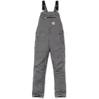 Carhartt Rugged Flex Relaxed Fit Canvas Bib Dungarees gravel (039) W48 L30