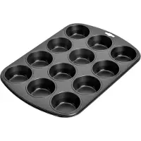 Kaiser Fototechnik Muffinform BACKFORMEN "Inspiration", schwarz, B:27cm L:38cm T:3,5cm, Stahlblech, Küchenformen, Muffinform, für 12 Muffins oder Cupcakes, Made in Germany