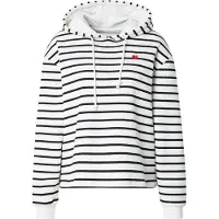 Pieces Chilli Stripes Kapuzenpullover