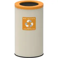 Alda Recyclingbehälter Eko Nord Weiß 75l - Gelb