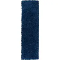 Bruno Banani Hochflor-Teppich "Shaggy Soft" Gr. 12, blau, B:80cm H:30mm L:250cm, Kunstfaser, Teppiche, Hochflor-Teppich, gewebt, Uni Farben, besonders weich und kuschelig, Kundenliebling