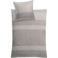 Kleine wolke Bettwäsche "Cosy", grau, B/L: 135cm x 200cm, 1 Stk., 1 Stk., Mako-Satin, B/L: 80cm x 80cm, 2 Stk., Mako-Satin, Obermaterial: 100% Baumwolle, Bettwäsche, Bettwäsche, mit Fischgrätmuster